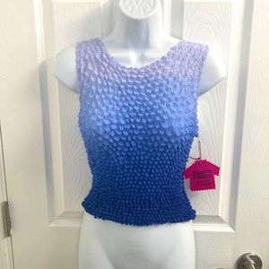 Women's 80’s Yeah! NWT Popcorn Pucker Top One Size Great Colors- JCPenny